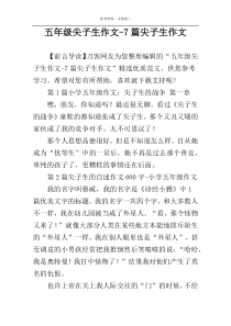五年级尖子生作文-7篇尖子生作文