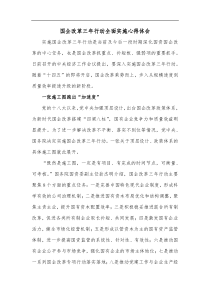 国企改革三年行动全面实施心得体会