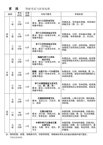 等级考试与培训标准