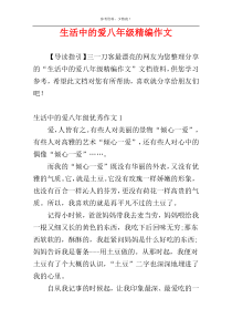 生活中的爱八年级精编作文