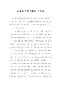 应急管理局干部作风建设工作情况汇报