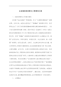 全县推进造林绿化工程情况汇报