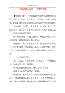 [600字]心中一片月作文