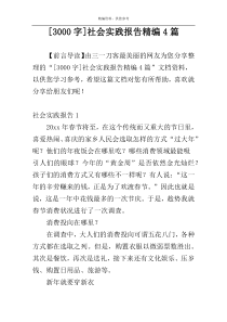 [3000字]社会实践报告精编4篇