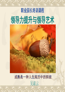 职业园长培训课程(1)
