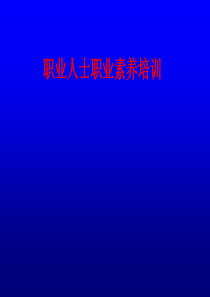 职业人士职业素养培训(PPT 97页)