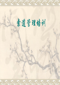 脱挂式观光索道索道管理培训
