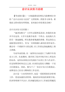 会计认识实习总结