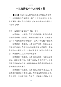 一双翅膀初中作文精选4篇