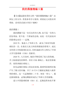 我的偶像精编5篇