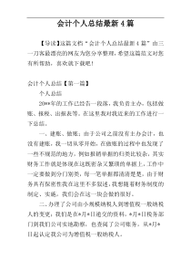 会计个人总结最新4篇