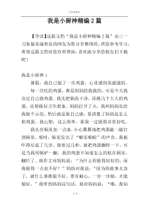 我是小厨神精编2篇