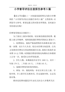 小学督导评估自查报告参考5篇
