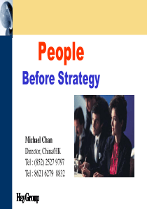 HAYGROUP咨询总监陈炜的《人力资源战略》