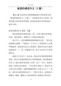 被爱的感觉作文（5篇）