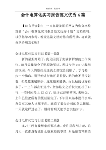 会计电算化实习报告范文优秀4篇