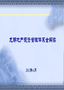 龙湖地产投资管理体系全解读XXXX年(百强地产)