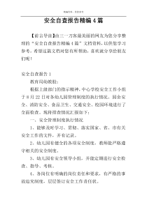 安全自查报告精编4篇