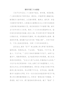 青年干部二十大感言