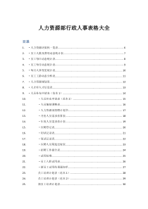 人力资源部行政人事表格大全(125页)2
