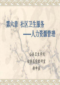 310第六章_社区卫生人力资源管理