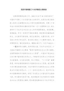 党员干部观看二十大开幕式心得体会