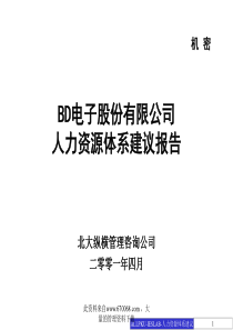 BD人力资源体系建设