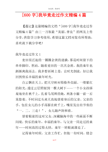 [600字]我毕竟走过作文精编4篇