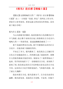 《根鸟》读后感【精编5篇】