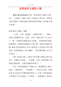 表哥的作文通用4篇