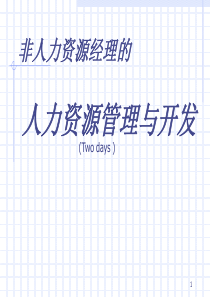 非人力资源经理的人力资源管理与开发 117ppt 