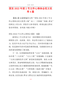 国发2022年度2号文件心得体会范文优秀4篇
