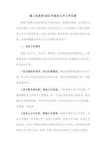 镇人民政府2022年政务公开工作汇报