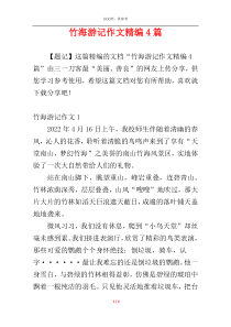 竹海游记作文精编4篇