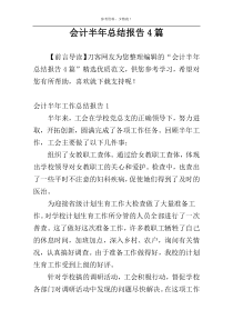 会计半年总结报告4篇
