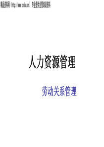 人力资源管理-劳动关系管理