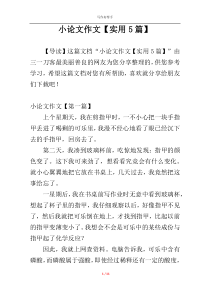 小论文作文【实用5篇】