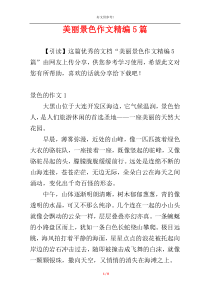 美丽景色作文精编5篇