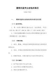 370腰椎间盘突出症临床路径