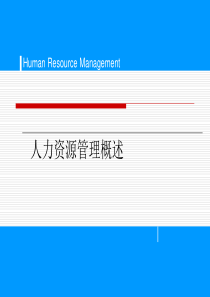 人力资源管理概述-基本理论