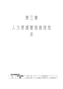 人力资源管理流程图(全套哦)（DOC37页）